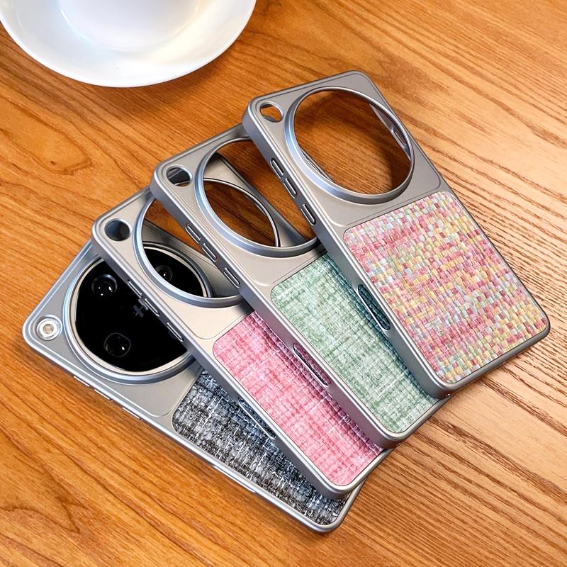 Braided Galvanic Silver Frame Phone Case For Oppo Find X9 Ultra and Oppo Find x9s Pro Slim Hard Camera Lens Protection Cover