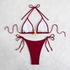 Women's Bikini Set Halter String Side Tie Two-Piece Swimsuit with Starfish Decor Sexy