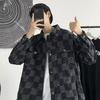 Мужская джинсовая куртка в клетку High Street - Осенне-зимний тренд, Свободный уличный стиль в гонконгском стиле