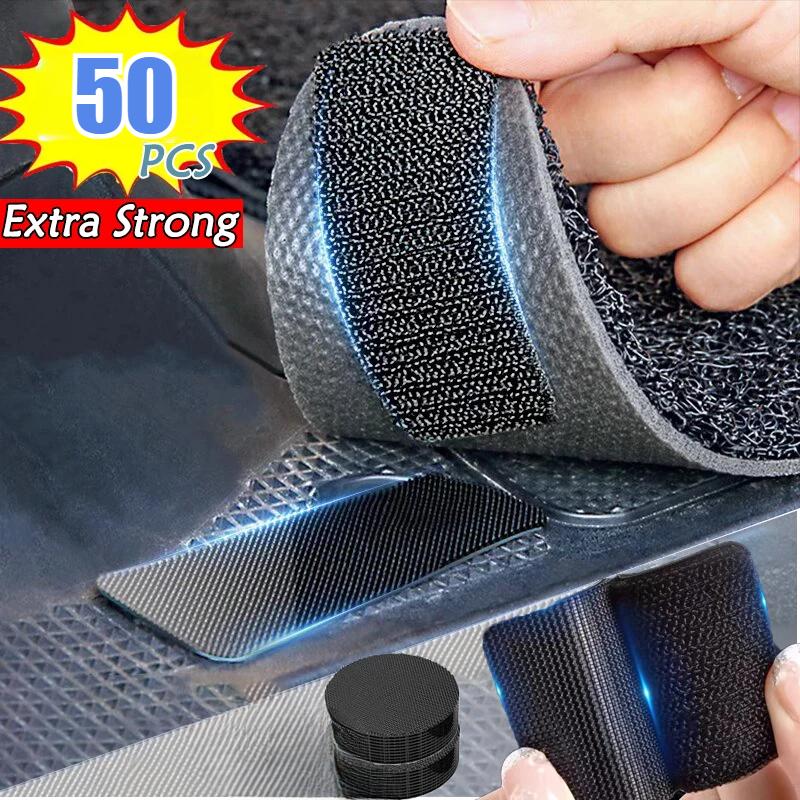 50 шт. двухсторонние высокоадгезивные фиксирующие наклейки для коврового покрытия, коврика для приборной панели, фиксирующей заплатки для домашнего пола, противоскользящая лента для захвата, наклейка
