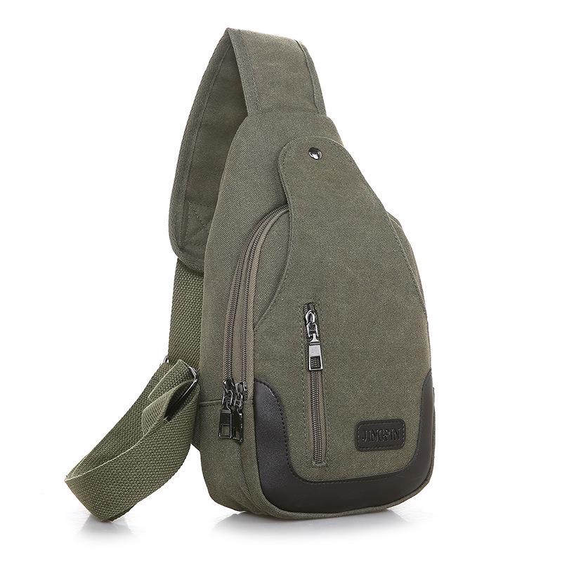 Bags 2023 New Men's Canvas Messenger Shoulder Chest Bag, Small Casual Backpack, Waist Bag