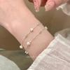 Elegant Double-Layered Star & Pearl Bracelet for Women