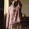 Women Solid Color Linen Vests Vintage Coats Patchwork Autumn Plus Cotton Chinese Style Warm Vests