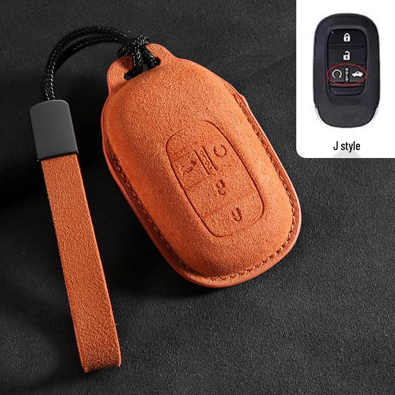 Совместимый чехол для ключа автомобиля Honda CRV, Accord 10-го поколения, Civic, XRV, Guandao, Lingpai, Haoying, Binzhi - Сумка из натуральной кожи коровы