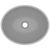 VidaXL Luxury Oval Washbasin Countertop Washbasin Toilet Hand Basin Bathroom Kitchen Home Interior Light Grey Matt 146927