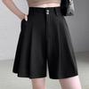 Осень 2024 Корейский стиль Большой размер Повседневные шорты с широкими штанинами для женщин с фигурой «груша»