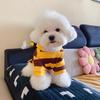 Костюм пчелы для собак, зимние толстовки с капюшоном, теплая одежда для костюмированной вечеринки, праздничный наряд для маленьких и средних собак, кошек