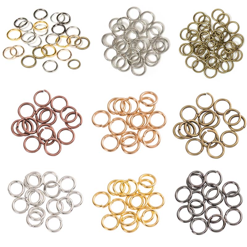 200pcs/lot 3-12mm Iron Jump Rings Split Rings Connectors Stainless steel DIY Jewelry Finding Making Accessories Wholesale Supply