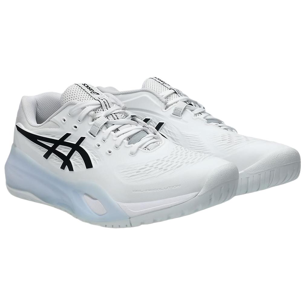 Asics GEL RESOLUTION X Устойчивые к истиранию Поддержка Низкие Теннисные Кроссовки Мужские Белый Черный 1041A487-100