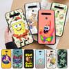 AS18 Spongebob Cartoon Black Case for iPhone 16 15 Plus 14 13 12 11 Pro 8 7 6S SE 5S X XR XS Max Realme C30 C33 C31 9I Huawei Y8P Y9 Sofe Cover