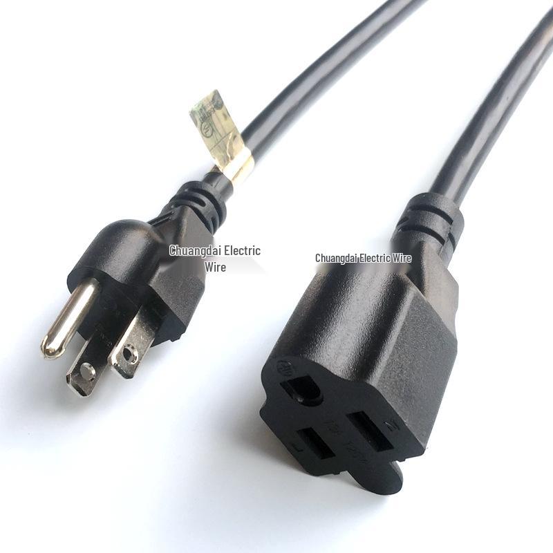 US Standard SJTW SJTOW Power Cord with UL Three-Pin C13/C15 Connector, 10A/13A/15A, 3-Core American Plug.