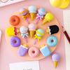 Kawaii Lollipop & Ice Cream Erasers (4pcs/Box), Cute Kids Pencil Erasers - Essential Stationery for School & Office