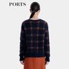PORTS Women's Plaid Jacquard Knit Top