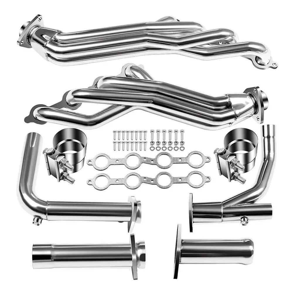 Для Chevy GMC 07-14 4.8L 5.3L 6.0L Длинные Коллекторы из Нержавеющей Стали с Y-образной Трубой