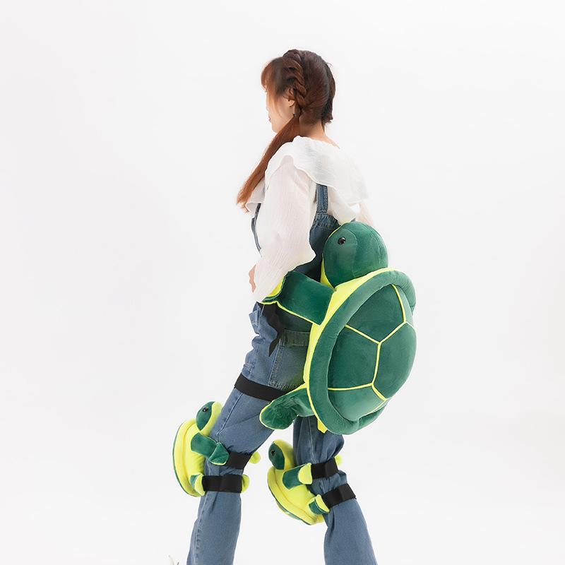 Зимняя лыжная защитная экипировка Плюшевая игрушка Черепаха Подушка-пердушка Мягкая Милая Коричневый медведь Наколенники Набедренная лыжная противоударная накладка