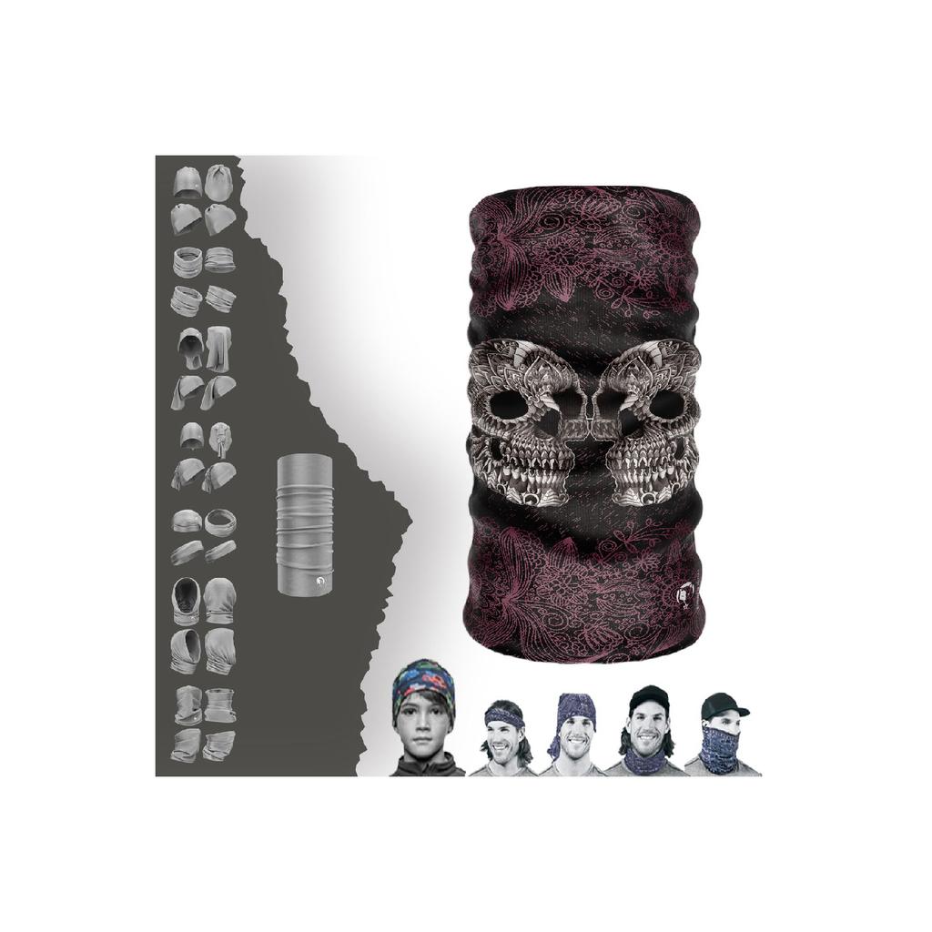 Унисекс Серый Череп Каратель Бесшовный Воротник-труба Бандана