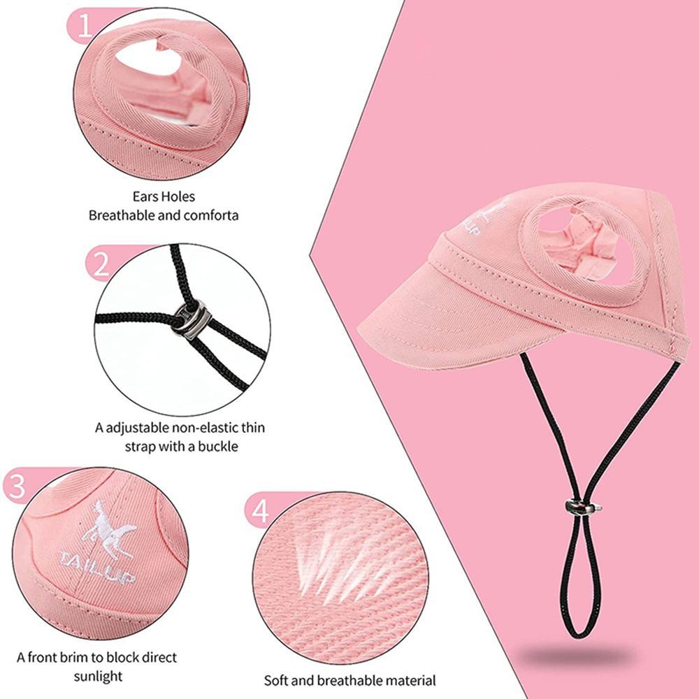 Бейсбольная кепка с отверстиями для ушей для домашних животных, регулируемая кепка с козырьком для домашних животных, модная кепка с козырьком для домашних животных