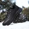 New Men's Black Outdoor Winter Casual Style Trend Sport Shoes Plush Warmth for Men Non-slip Lightweight Comfort Flats Sneakers