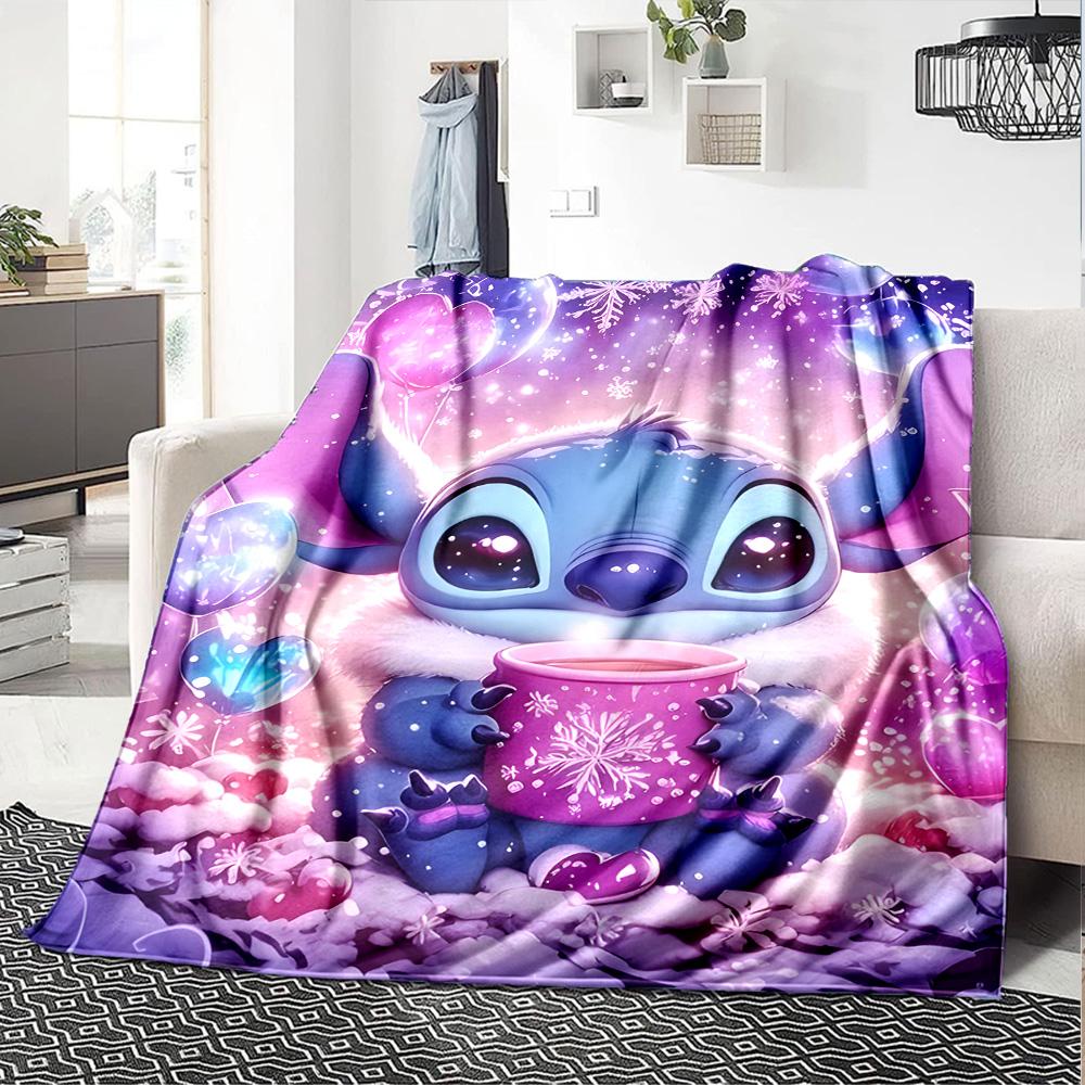 1pc S-Stitch11 Blanket, Gift, for Men and Women, Soft Blanket, Good for Sofa Bed Couch Travel, Lightweight Flannel Blanket