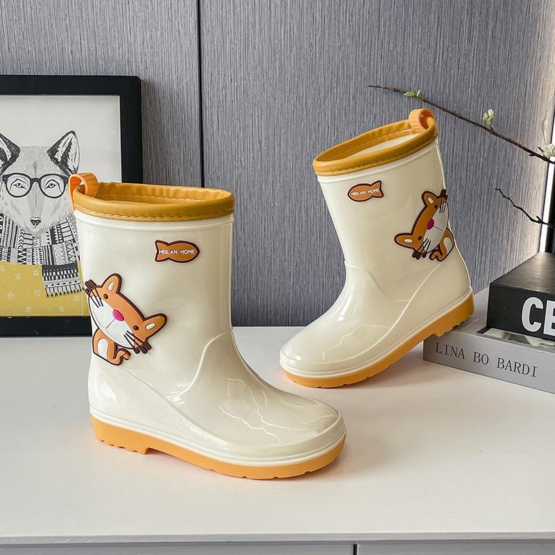 Toddler Kids Rain Boots Waterproof Rubber Rain Shoes