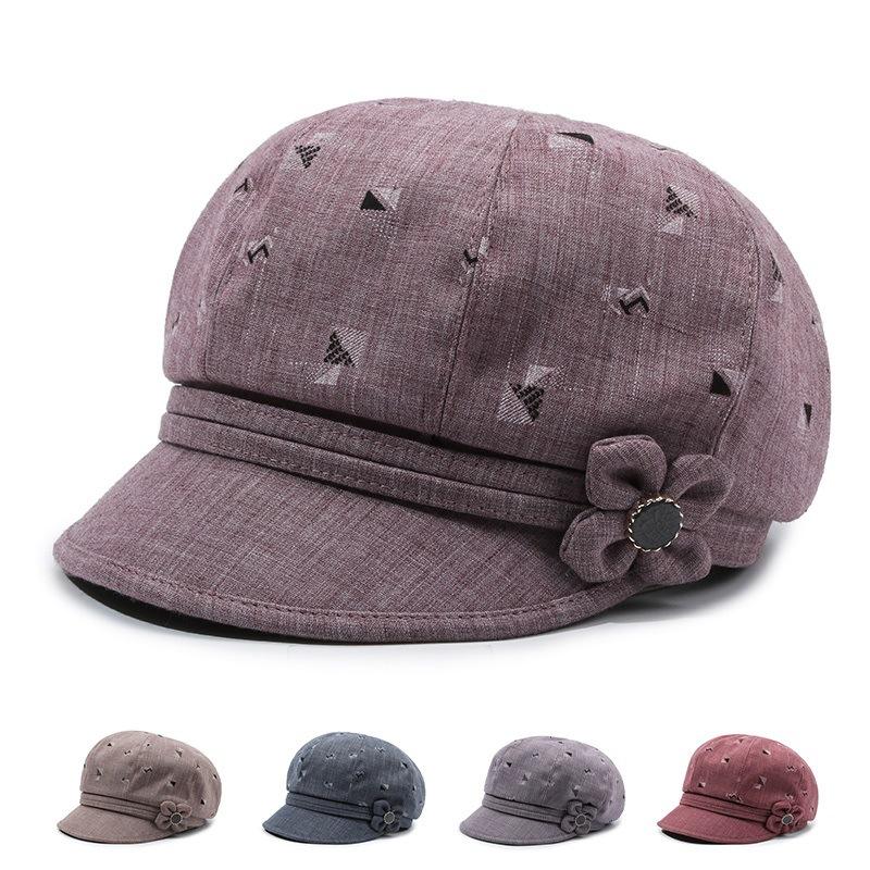 Middle-aged and elderly hats, women's spring and autumn caps, mother, grandmother, elderly, summer thin old lady cloth hat