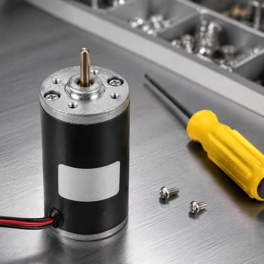 12V Carbon Brush Motor 24V Brushed Electric Motor Reversible Reversible Gear Motor DIY Generator