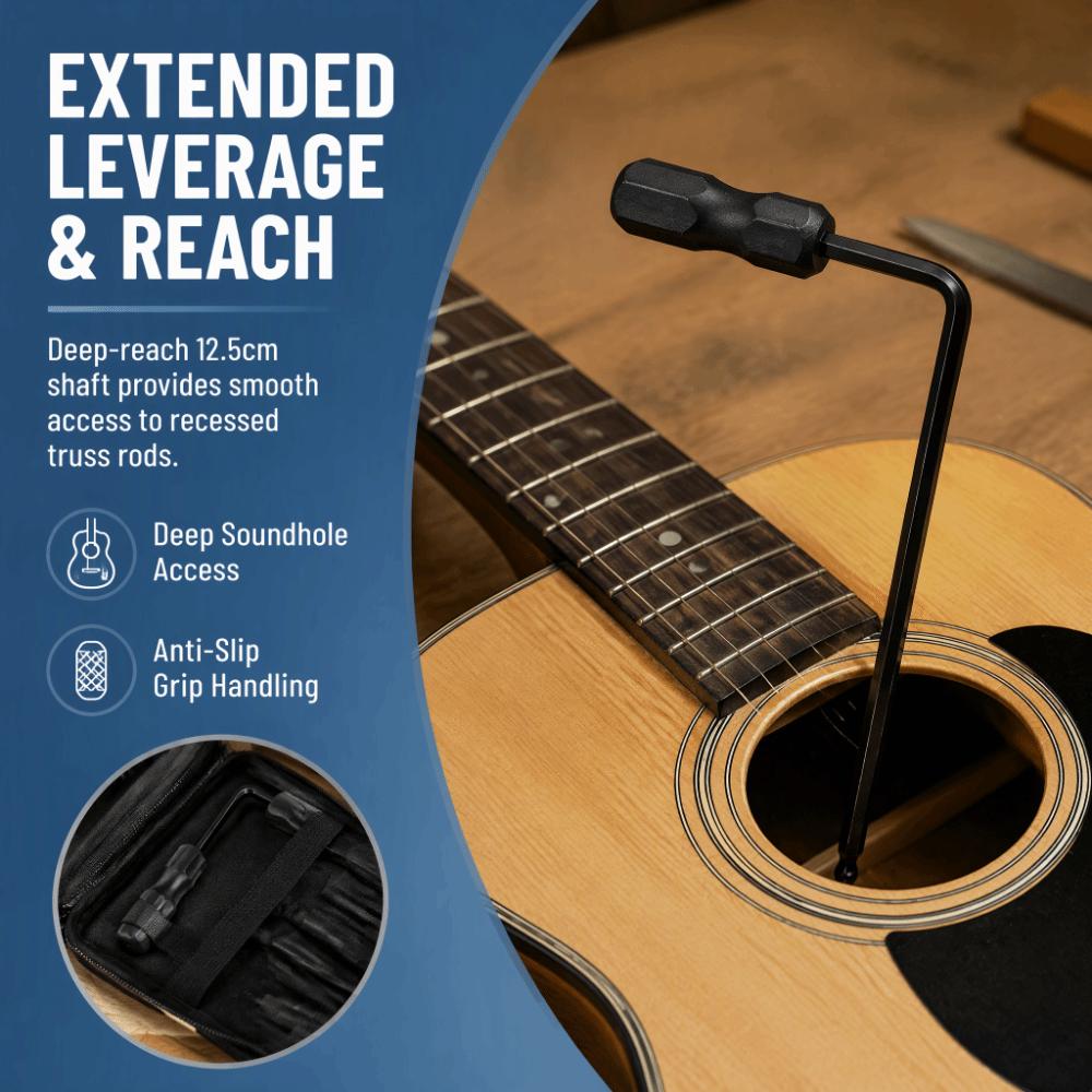 Extended Handle Guitar Hex Wrench L Shape Neck Adjustment Tool For Electric Guitars