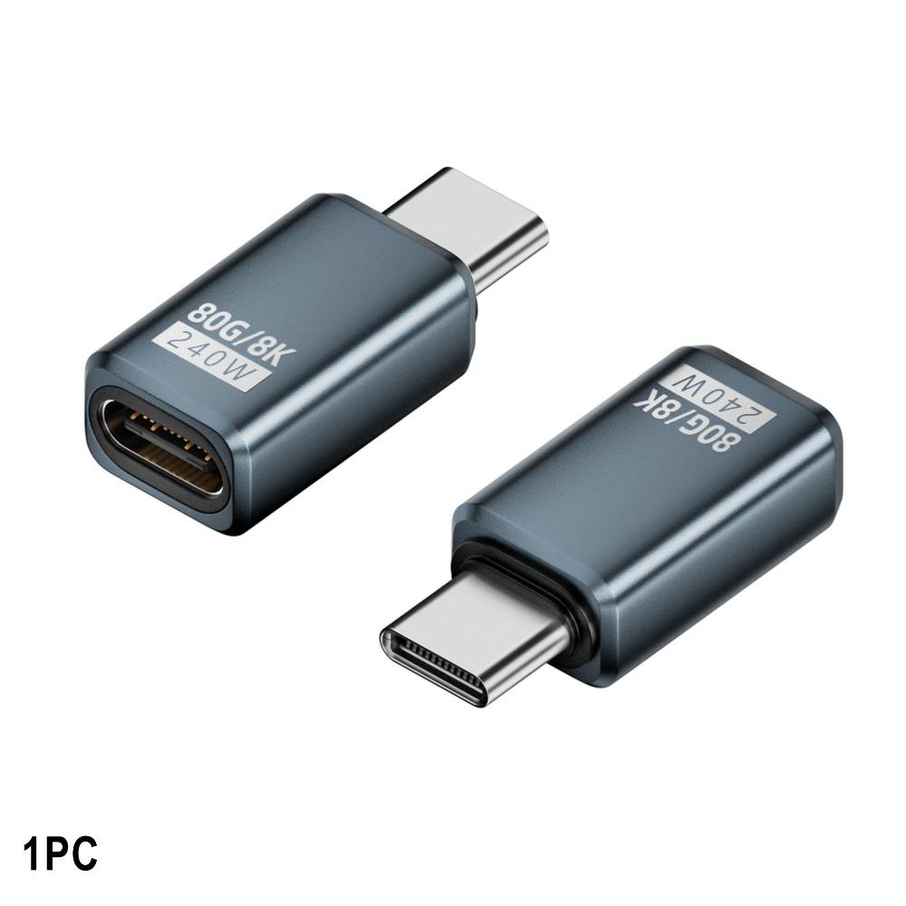 240 Вт Type-C Конвертер 80 Гбит/с 8K 60 Гц USB4 Адаптер Передача Данных Штекер на Розетку USB-C Удлинительный Разъем Мобильный Телефон