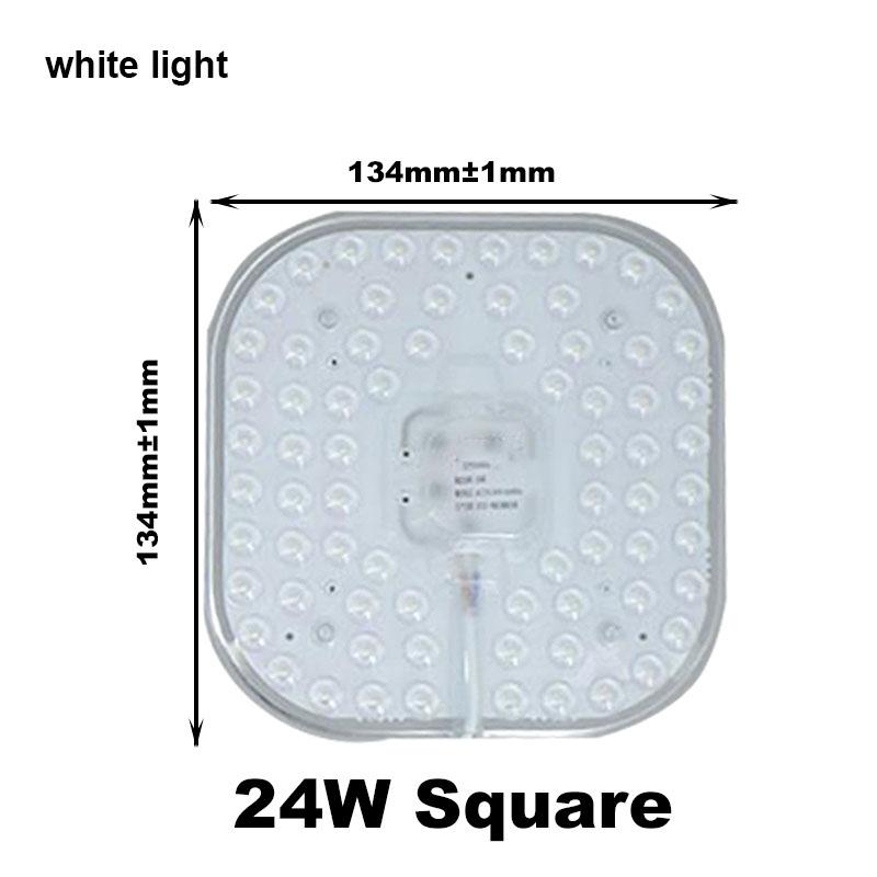 36 Вт, 24 Вт, 12 Вт, светодиодная кольцевая панель, круг, белый источник света, чипы SMD2835, светодиодный квадрат, круглая потолочная доска, круглая лампа, доска переменного тока, 220 В