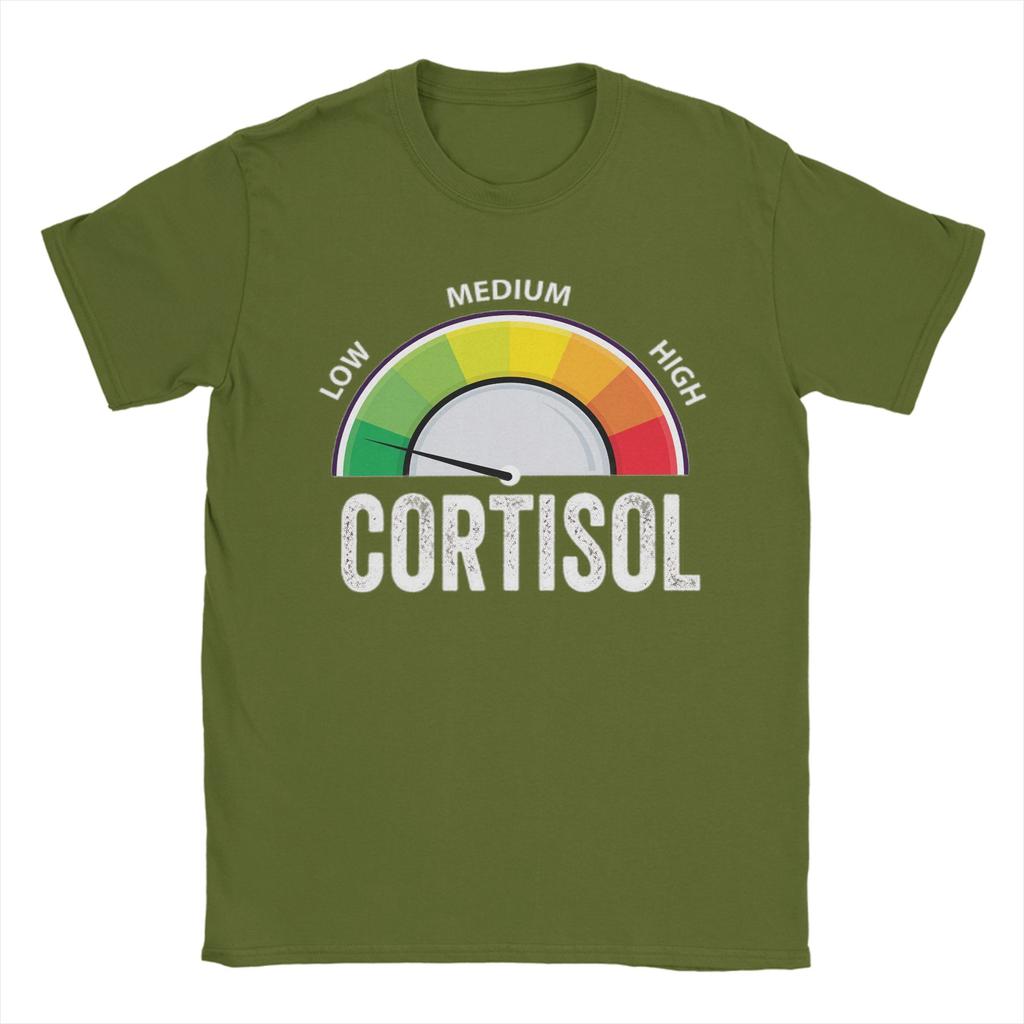 Low Cortisol Levels Hot Meme T Shirt Unisex Cotton Awesome TShirts O Neck Tees Short Sleeve Tops 4XL 5XL 6XL