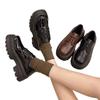 British Style Small Leather Shoes Women's Spring and Autumn 2025 New Heightened Platform Lace-up Jk Versatile Retro Mary Jane Shoes