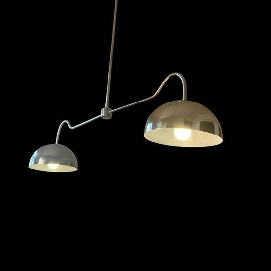 Подвесная люстра с 2 плафонами из хрома, современный подвесной светильник для столовой, кухни, гостиной