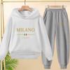 Children Hoodie Tracksuit Autumn Winter Letter Graphic Sweatshirt Pant Suit Boy Girl Fashion Sport Two Pieces Set