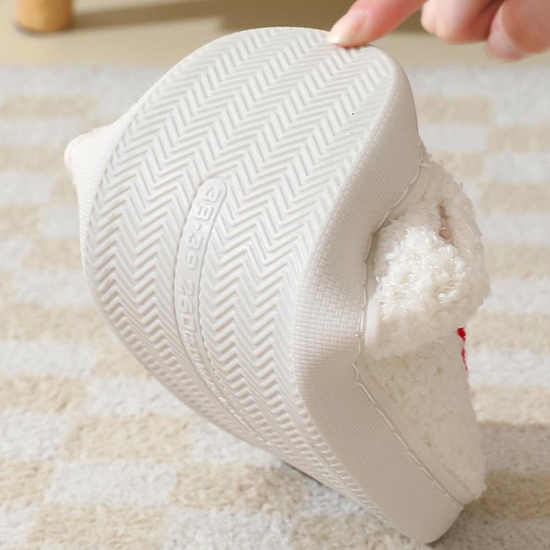 Новые удобные домашние милые зимние хлопковые тапочки с рисунком Санта-Клауса для мужчин и женщин, теплые хлопковые тапочки для пар