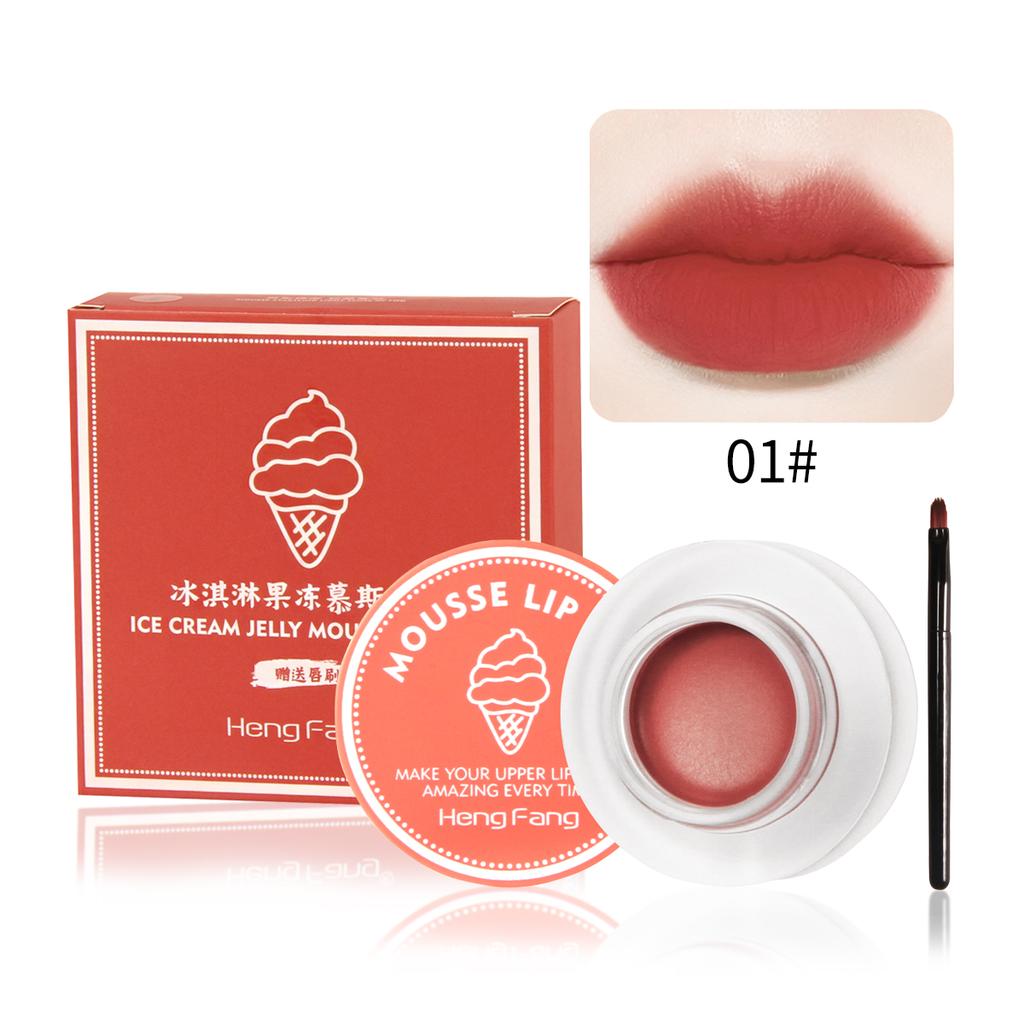 HengFang Jelly Mousse Водостойкий стойкий мусс для губ с грязью 1,8 г