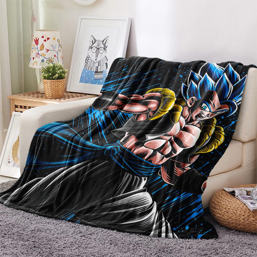 Dragon Ball Print Flannel Blanket, High quality Comfortable for All Seasons, Home Decor, Warmth and Comfort