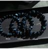 Blue Tiger Eye Bead Bracelet | Unisex Hawk's Eye Stone | Round Beaded Bracelet | Single Circle Style