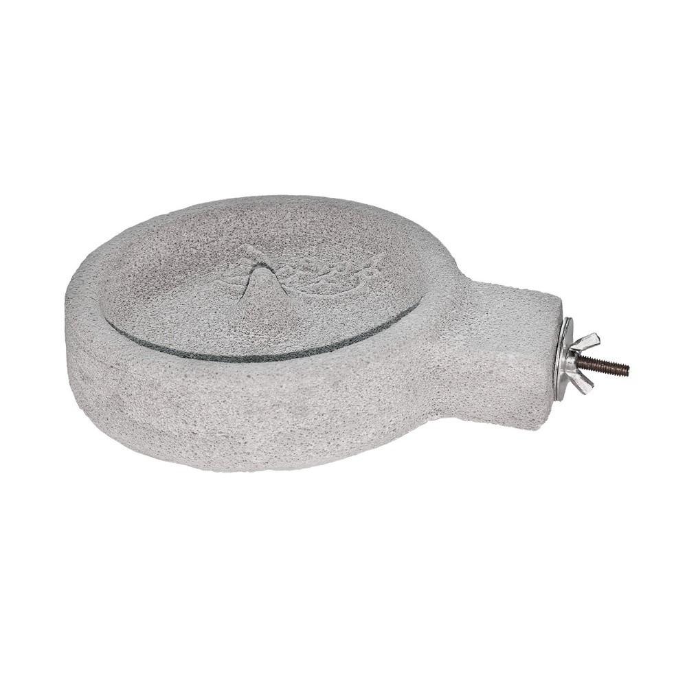 Round Bird Food Bowl Station Pole Wear-Resistant Parrot Stone Bowl Stone Bird Feeder Dish Aviary
