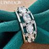 925 Sterling Silver Oval Zircon 7-10# Ring For Women Fashion Charm Jewelry MR007
