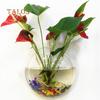 Creative Wall Mounted Clear Acrylic Round Fish Tank Flower Pot Vase Home Decor Decoration