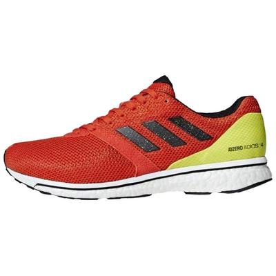 Adizero Japan 4 Удобные Легкие Нескользящие Прочные Низкие Беговые Кроссовки Мужские Кроссовки Красный Желтый B37378