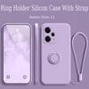 Силиконовый чехол-ремешок для Xiaomi Redmi Note 12 13 11 10 Pro Plus 12S 8 8T 11S 9A 9i 9C 10C 12C противоударный чехол-держатель с кольцом