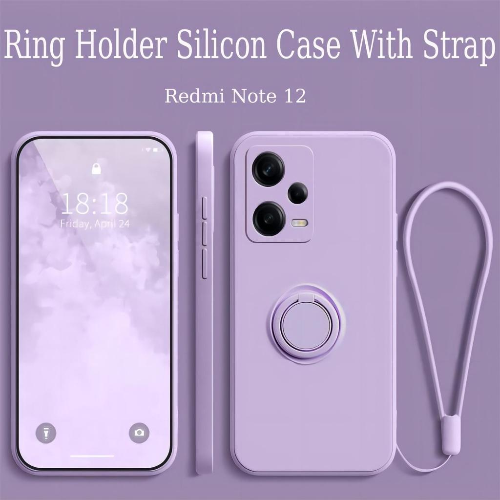 Силиконовый чехол-ремешок для Xiaomi Redmi Note 12 13 11 10 Pro Plus 12S 8 8T 11S 9A 9i 9C 10C 12C противоударный чехол-держатель с кольцом