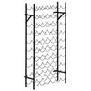 Wine Rack For 60 Bottles Bottle Rack Metal Bottle Holder 63 X 20.5 X 118 Cm Black