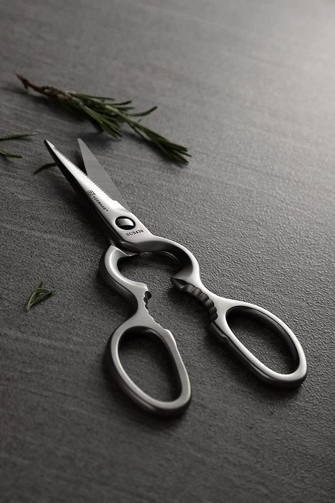 KEEMAKE Kitchen All Stainless Cooking Dishwasher Kitchen Cooking Meat Yakiniku Scissors, Steel, Scissors, Disassembly, Safe, Scissors, Sharp,