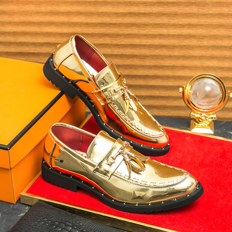 Fashion New Men Formal Shoes PU Pointed British Casual Business Fashion Le Fu Shoes Gentleman Designer Shoes Size 38-46 Men Shoes