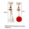 1 Pair of  Christmas Earrings  Wool Ball  Letter Snowflake  Pendant   Earrings