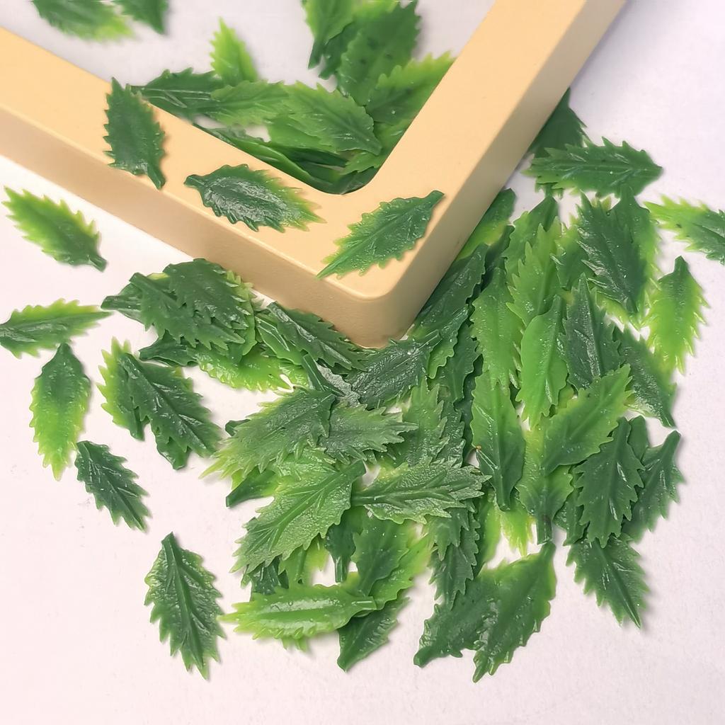 Resin Green Mint Leaves Christmas Decorations for Home Wedding Bridal Accessories Clearance Diy Gifts Box Artificial Plants