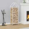 VidaXL Firewood Rack White 40x25x120 Cm, Fireplace Log Holder, Log Holder, Log Rack, 864300