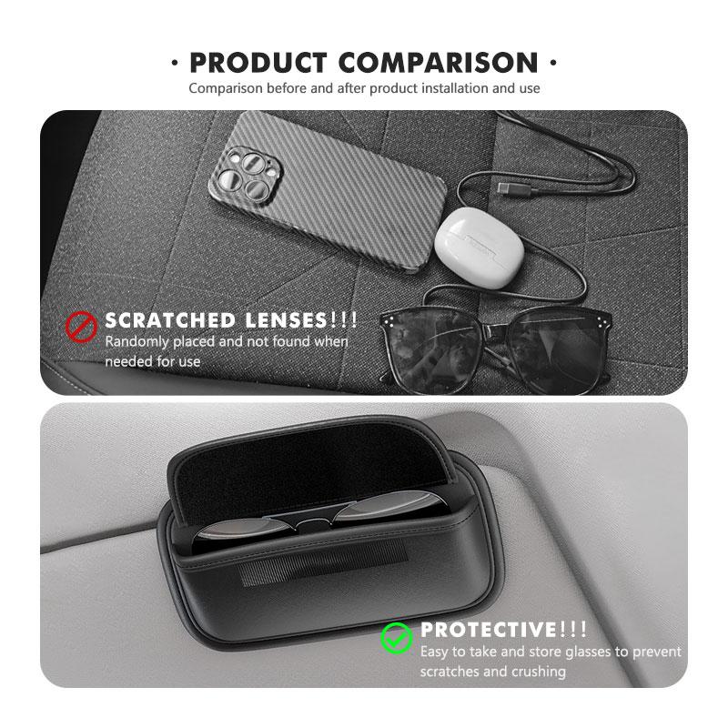 For Mitsubishi Car Sun Visor Glasses Case Sunglasses Holder Storage Box Lancer ASX Pajero Mirage Attrage Xpander Outlander